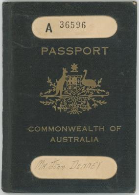 Commonwealth of Australia Passport Issued to Mr John DENNEY