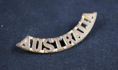 First World War ‘Australia’ Brass Shoulder Title Brooch