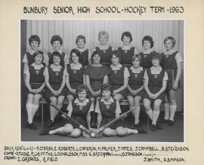 Girls A-Grade Hockey Team 1963