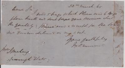 Order for flour from John Nicol Drummond