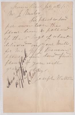 Order for flour from Joseph Walton