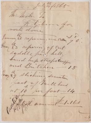 Contra account from F. Gibson