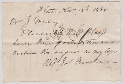 Store order from R.J. Brockman