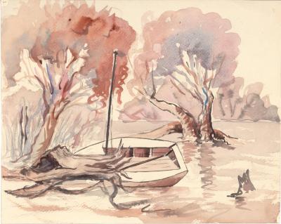 Boat on Riverbank