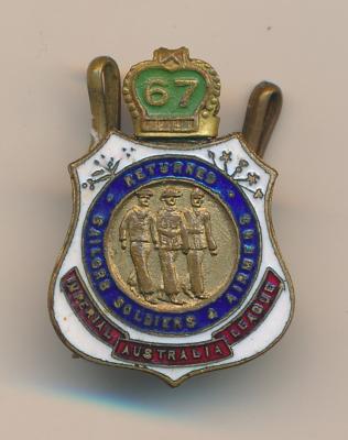 Returned Sailors Soldiers & Airmens Imperial League Australia Badge
