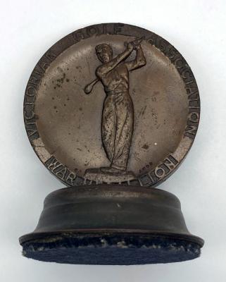 Victorian Golf Association War Medallion won by J. Jones 1946