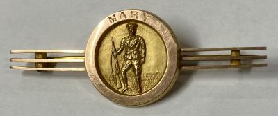 WWI era rose and yellow gold sweetheart brooch - Mary