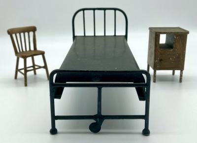 Miniature hospital furniture made by convalescent soldier on Orkney Islands