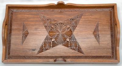 Chip carved tray made by ALH Trooper John Hodgskiss