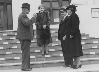 Prime Minister John Curtin With Dorothy, Eugene and Ellen Tangney