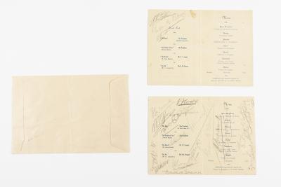 MENU X 2, FRANK REGINALD BEASLEY DINNER, 1927