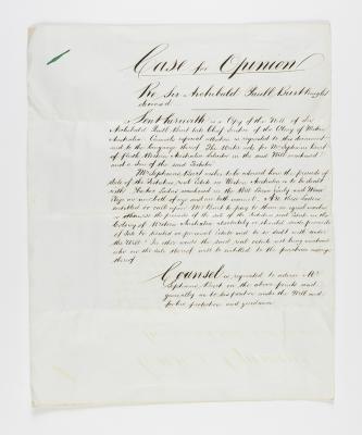 CASE FOR OPINION, WILL OF AP BURT, STOKES, 1883
