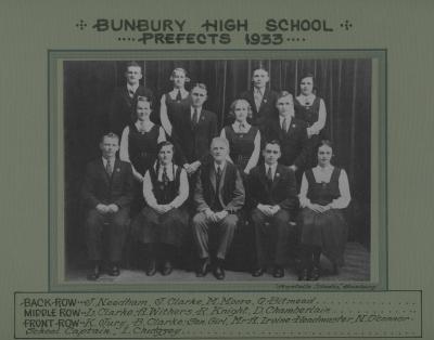 BHS Prefects 1933