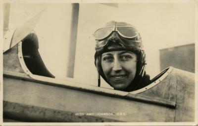 Postcard featuring Amy Johnson sent 20 August 1930