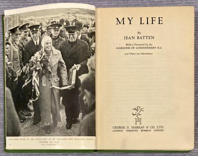 Autobiography of aviatrix Jean Batten entitled 'My Life'