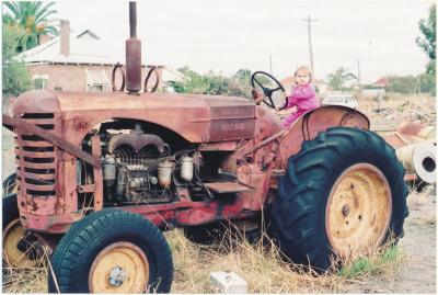 Tractor in Wakes Yard