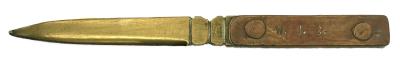 Trench art letter opener knife