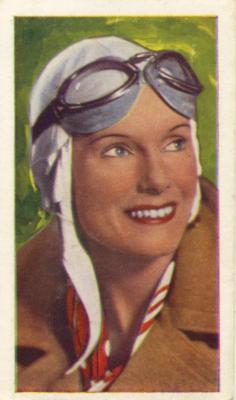 R. & J. Hill, Ltd. collector card featuring aviatrix Jean Batten