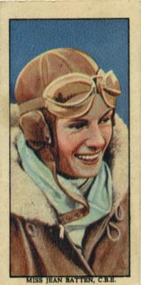 Mars Confectionary Ltd. collector card featuring aviatrix Jean Batten