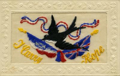 WWI silk postcard sent to Ethell May from Daddy June 21 1916