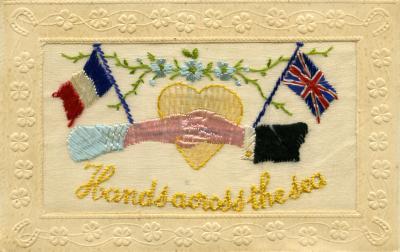 WWI silk postcard sent to Ethell from Daddy June 28 1916
