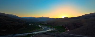 Sunset over the valley