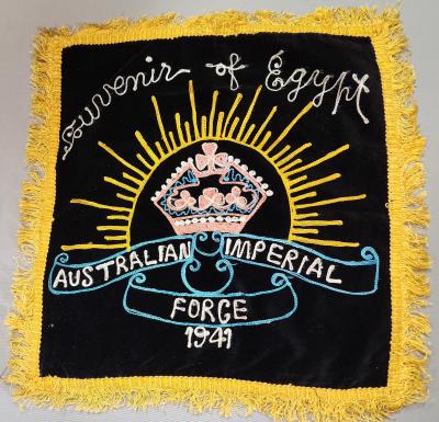 World War 2, Eastern Mediterranean, Egypt, SX5263 ARTHUR, Embroidered Souvenir, 1941