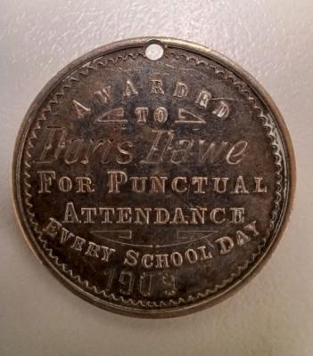  Punctual Attendance Medallion - D Dawe