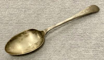 Allbrite nickel silver spoon stamped with 'Munitions'