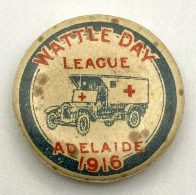 'Wattle Day League Adelaide 1916' fundraising badge - small size
