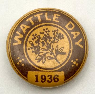 'Wattle Day 1936' fundraising badge - small size