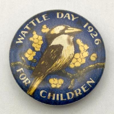 'Wattle Day for Children 1926' fundraising badge - small size