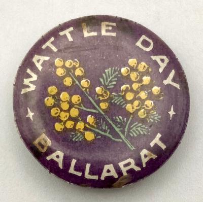 'Wattle Day Ballarat' fundraising badge - small size