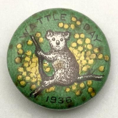 'Wattle Day 1936' fundraising badge - small size
