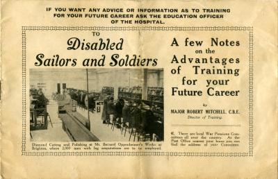Two information booklets issued to disabled soldier, Benjamin David Jones