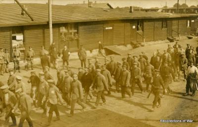 Photograph of the Prisoner of War camp in Munster, Germany 1918