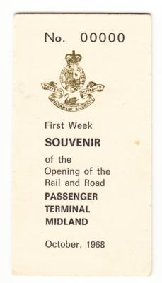 Souvenir Opening Ticket - Midland Station