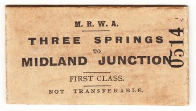 MRWA passenger ticket