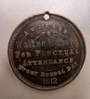 Punctual Attendance Medallion - W Waters