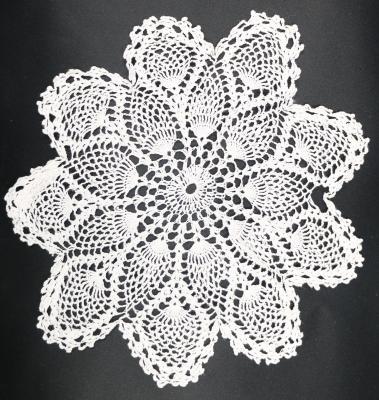 Doily, Crochet Lace 9 Petals