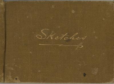 SMALL PHOTOGRAPH ALBUM, HAND SKETCHES, MA KNIGHT, c1900