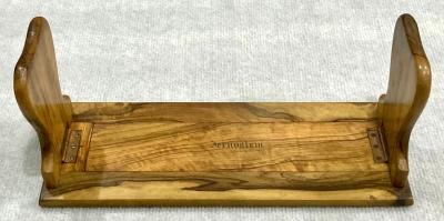 Souvenir olive wood adjustable book shelf from Jerusalem