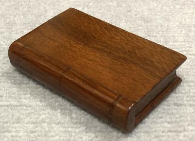 Souvenir timber book with hidden opening from the Middle East