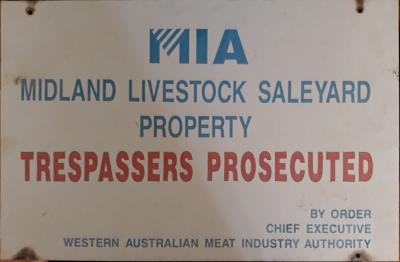 MIA No Trespassing sign