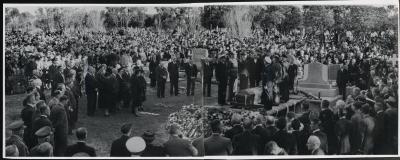  Panorama of John Curtin's funeral, Karrakatta 8 July 1945.