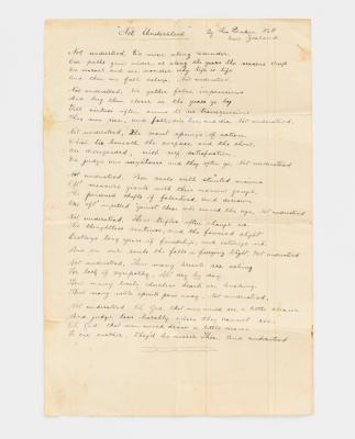 POEM, COPIED BY ERNEST 'SHINER' RYAN