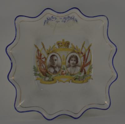 Commemorative Coronation Dish for King George VI and Queen Elizabeth