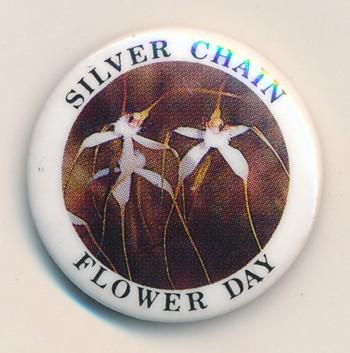 Silver Chain Flower Day Badge