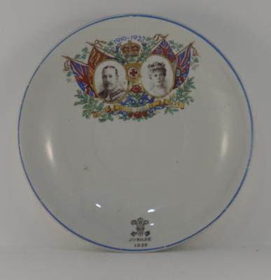 Commemorative Saucer for Jubilee of King George and Queen Mary