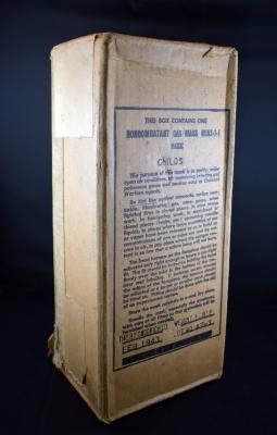 Second World War Child’s Gas Mask Box purchased by Private Raymond Henry NEWBEY W71097